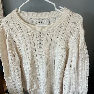 Vintage Cosy 100% Cotton Cream Knit Sweater